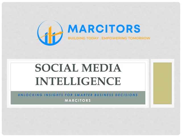 Social Media Intelligence Services | Marcitors – Unlock Insights & Drive Growth | PDF