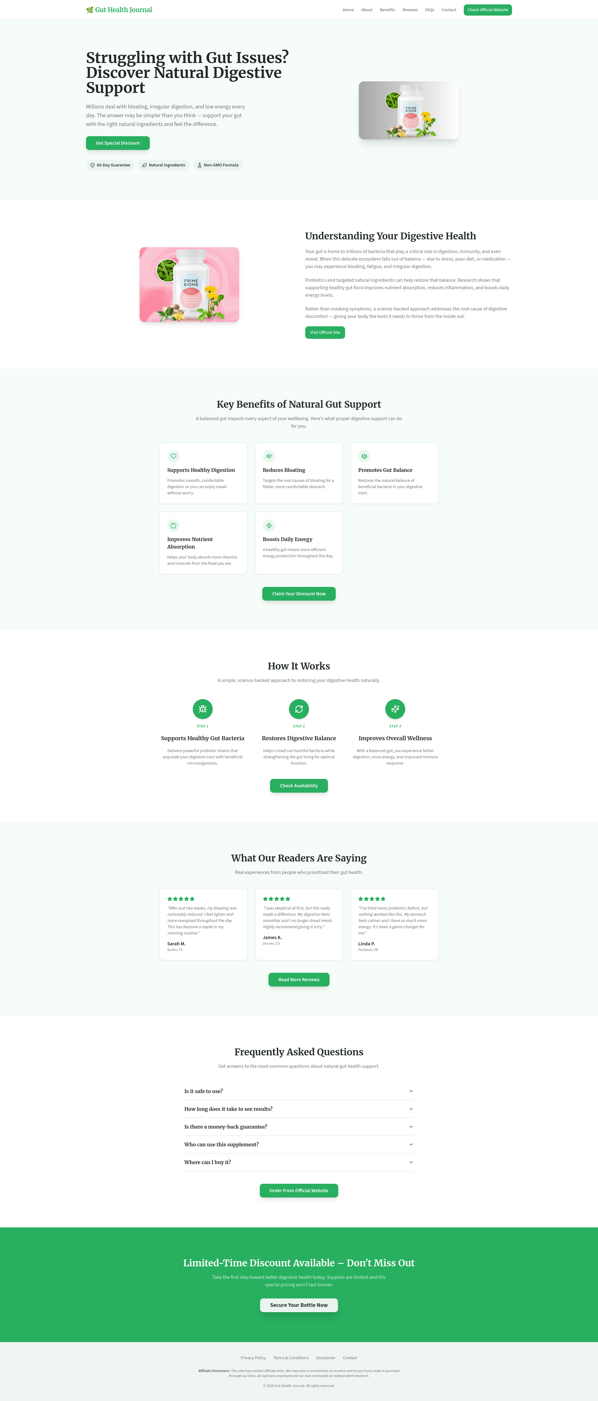 Gut Health Journal – Natural Digestive Support & Probiotics Guide