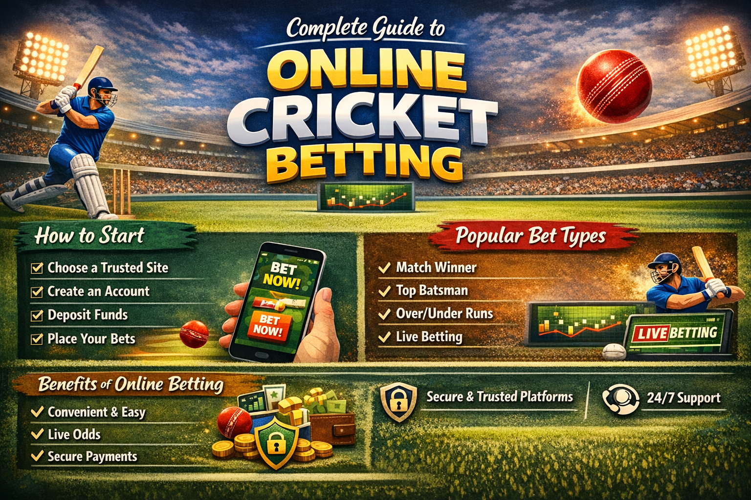 Online Cricket Betting Guide 2026 – Best Online Cricket Betting Site & Tips