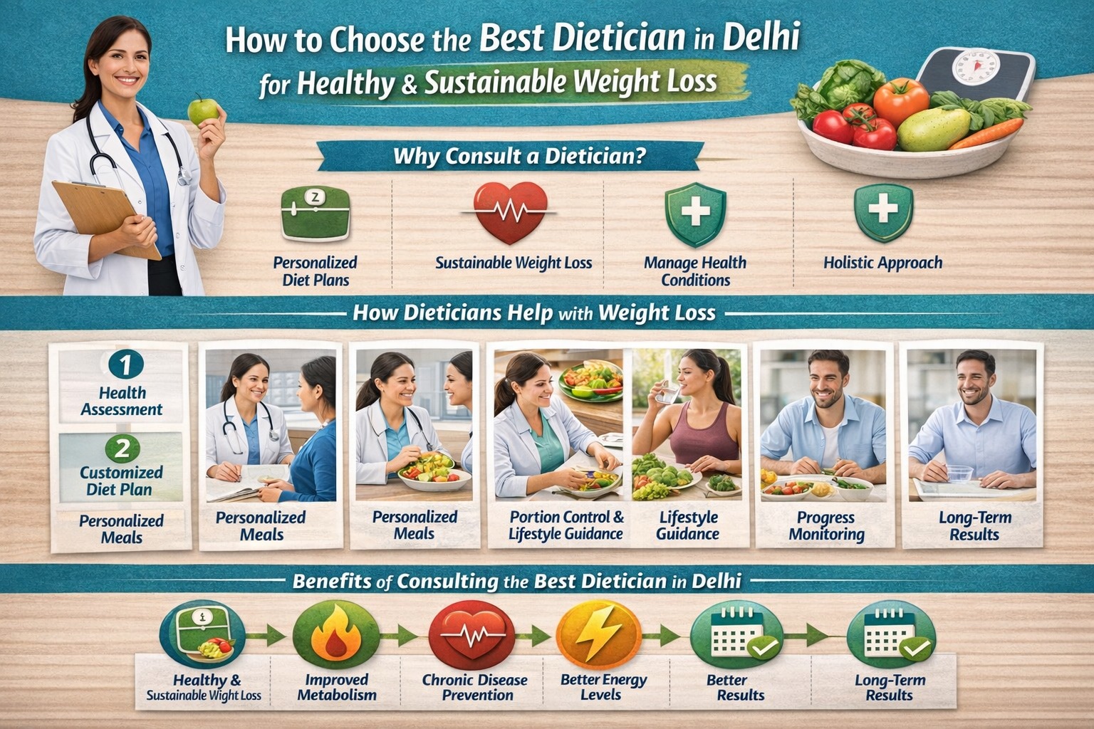How to Choose the Best Dietician in Delhi for Healthy and Sustainable Weight Loss - Happy Healthy Diets