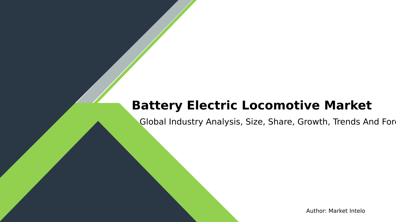 Battery Electric Locomotive Market Research Report 2033