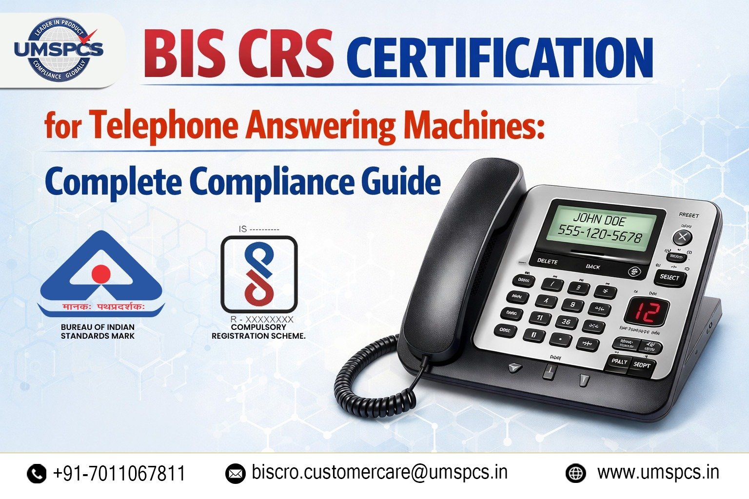 BIS CRS Certification for Telephone Answering Machines | UMSPCS
