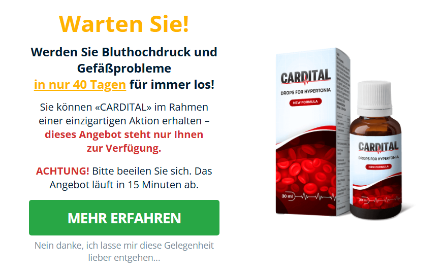 Cardital Erfahrungen - Blutdruck Regulieren Mit Matürlichen Kapseln