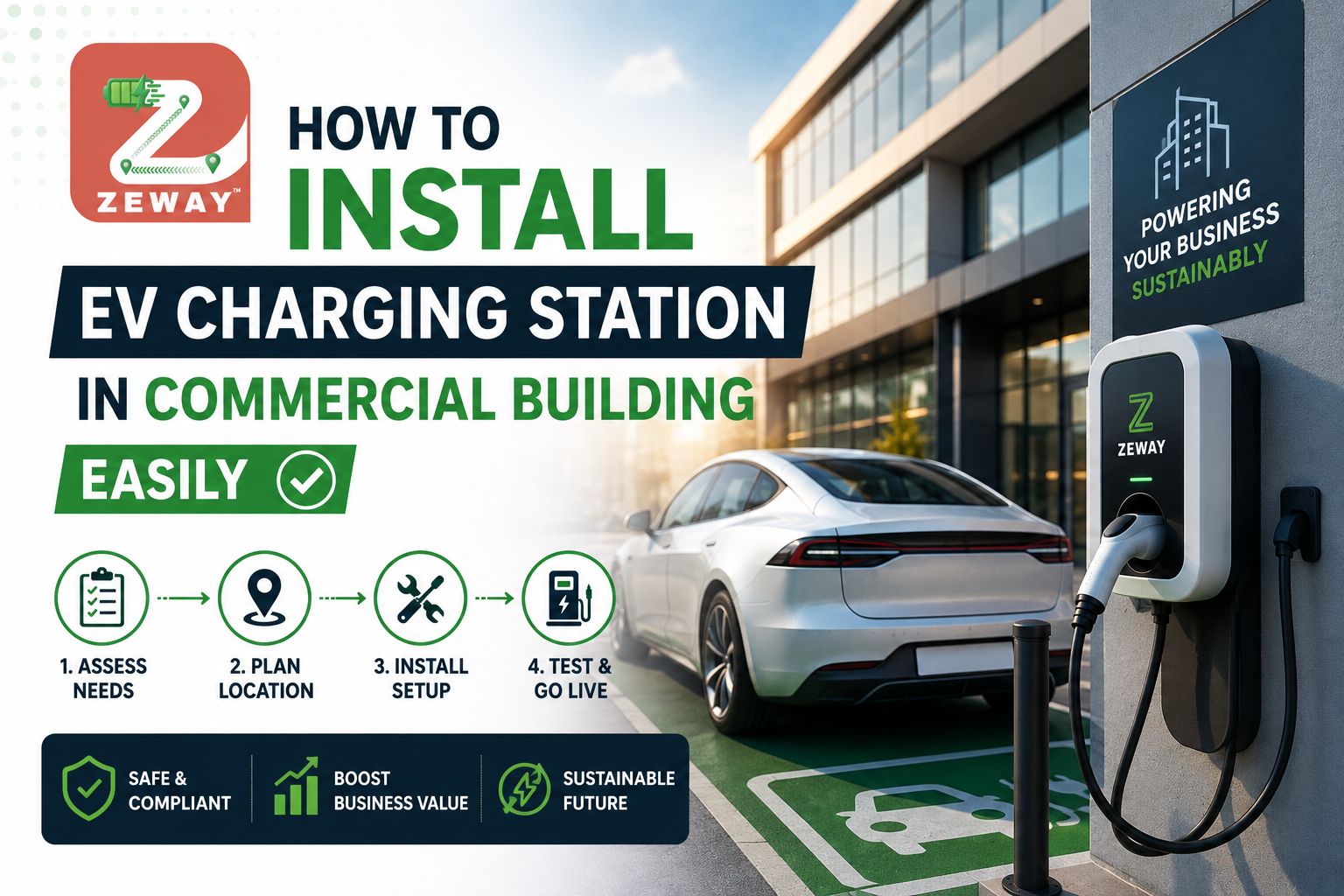 How to Install EV Charging Station in Commercial Building Easily